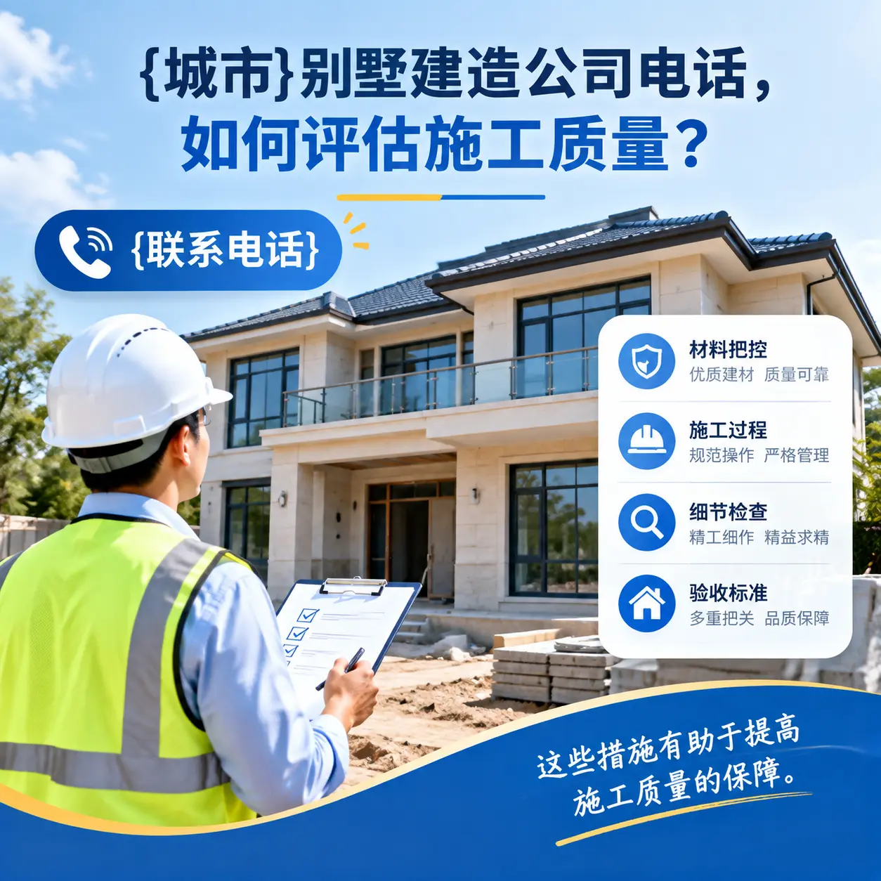兴义别墅建造公司电话，如何评估施工质量？