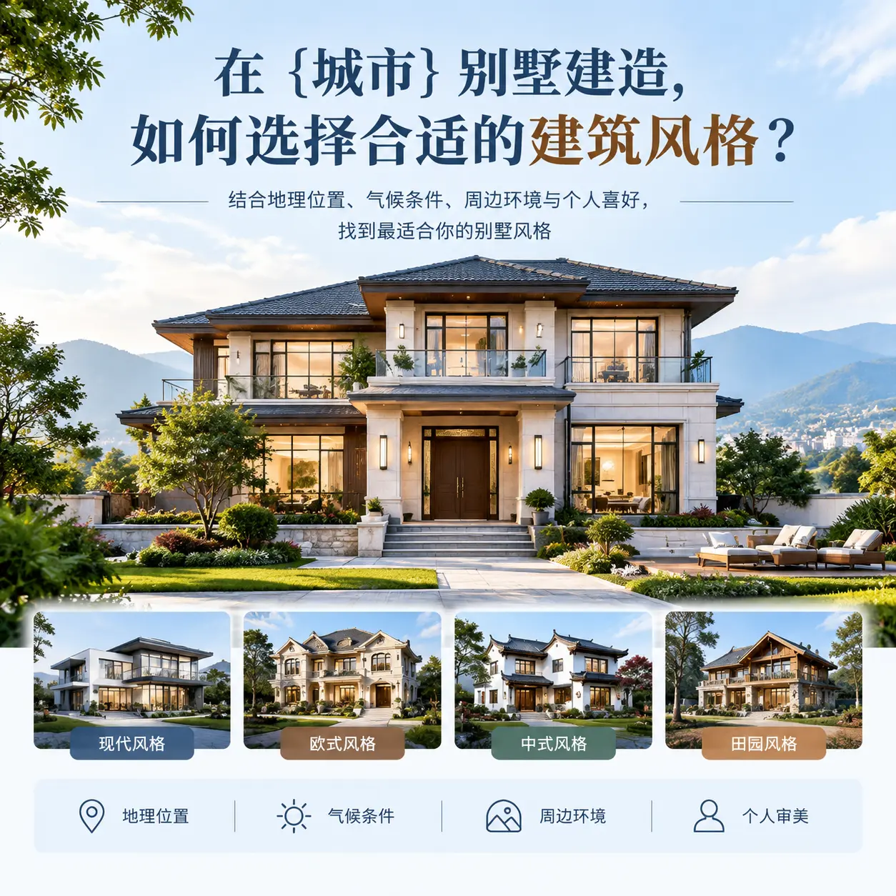 在 兴义 别墅建造,如何选择合适的建筑风格?